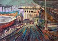 Abdul Wahab, 16 x 22 Inch, Acrylic On Canvas, Seascape Painting, AC-AWB-031